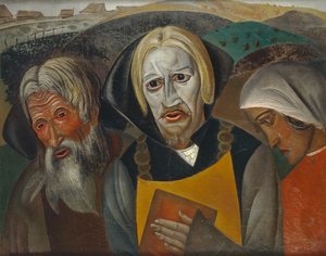 Vasili Kachalov als Tsaar Fyodor Ioannovich, 1923 door Boris Dmitrievich Grigoriev