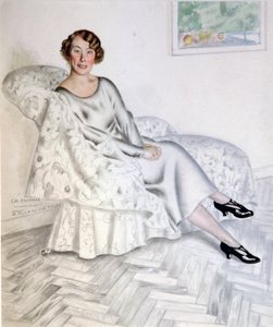 Dame in interieur