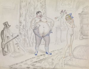 Late Night Rendezvous door Boris Mikhailovich Kustodiev