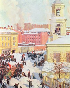 De 27e februari 1917 door Boris Mikhailovich Kustodiev