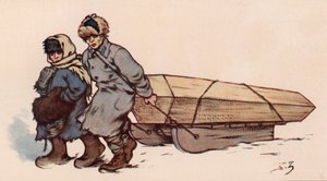 Een begrafenis in Sovjet-Rusland door Boris Vasilievich Zvorykin