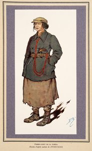 Vrouwelijke Geheime Agent uit Histoire des Soviets, uitgegeven 1922 door Boris Vasilievich Zvorykin