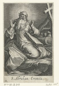Heilige Abraham van Edessa als kluizenaar