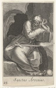 Heilige Arsenius de Grote als kluizenaar