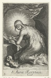 Heilige Maria van Egypte als kluizenares door Boëtius Adamsz. Bolswert