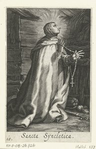 Heilige Syncletica van Alexandrië als kluizenares