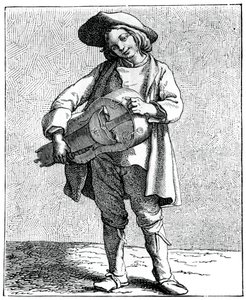 Een draailierspeler door Bouchardon