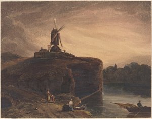 De molen door British 19th Century after Rembrandt van Rijn
