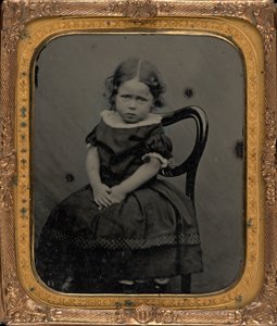 Portret van een meisje,c. 1855 (foto)
