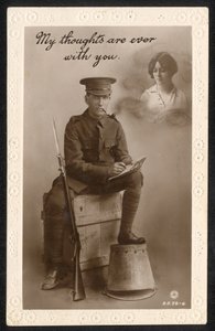 Verenigd Koninkrijk: Een sentimentele ansichtkaart geproduceerd door de Cairo Postcard Trust, Caïro, Egypte, tijdens WO1