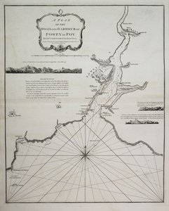 Een plan van de weg en haven van Fowey of Foy door Luitenant James Cook van de Koninklijke Marine door British School