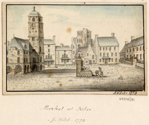 Een reeks schetsen, uitzichten in Groot-Brittannië, het Continent en Amerika 1772-1778 (aquarel) door British School