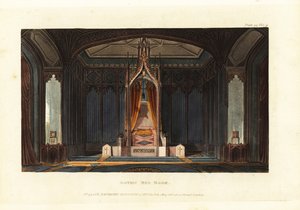 Ontwerp voor een gotische slaapkamer door British School