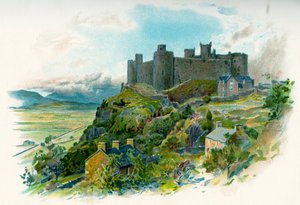 Harlech Kasteel in Gwynedd, Noord-Wales