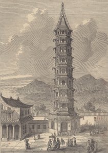 Porseleinen Toren van Nanjing (gravure)