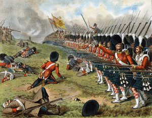De opmars van de 93e Sutherland Highlanders in de slag bij de Alma 1854 - in 