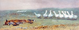 Een Spelletje Vos en Ganzen door Briton Riviere