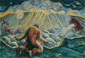 Worden en heengaan, c.1920 (olieverf op doek)