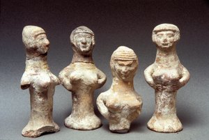 Beeldjes van Asherah, Kanaänitisch, 999-600 v.Chr. (klei)