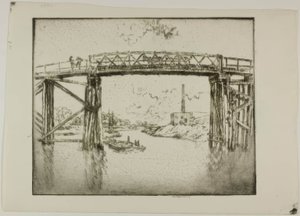 Chicago - Aken op de North Branch door Bror Julius Olsson Nordfeldt