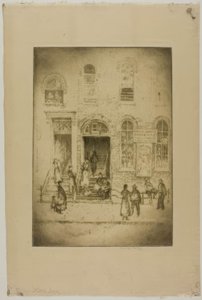 Chicago - Little Italy, Grand Ave door Bror Julius Olsson Nordfeldt