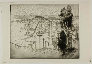 Telegraafheuvel door Bror Julius Olsson Nordfeldt