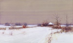Sneeuwscène op het Platteland, c.1890