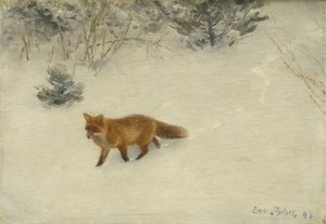 De vos, 1893 door Bruno Andreas Liljefors