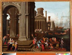 Het inschepen van Sint Ursula, Bretonse christelijke prinses voor pelgrimstocht met Sint Cyriacus van Rome