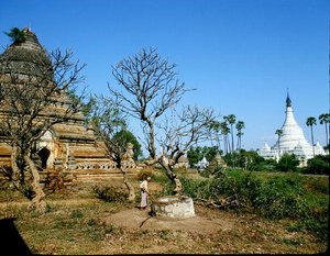 Pagodes bij de Irrawaddy-rivier