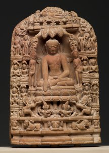 Plaquette met episodes uit het leven van Shakyamuni Boeddha