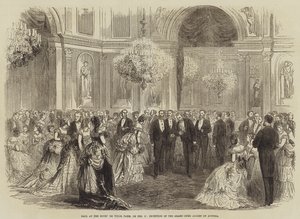 Bal in het Hotel de Ville, Parijs, op 17 februari, ontvangst van de aartshertog Albert van Oostenrijk