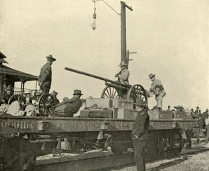 Sergeant Borrowe en het dynamietkanon, Spaans-Amerikaanse Oorlog, juni 1898, 1899 door Burr McIntosh