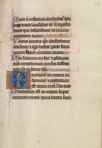 Initial E: Een vrouw in gebed door Bute Master