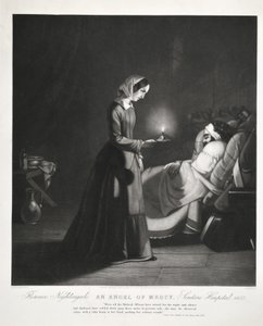 Florence Nightingale, een engel van barmhartigheid, Scutari Hospital, gegraveerd door Tomkins door Butterworth
