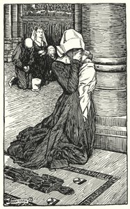 Illustratie voor The Cloister and The Hearth door Charles Reade (litho) door Byam (after) Shaw