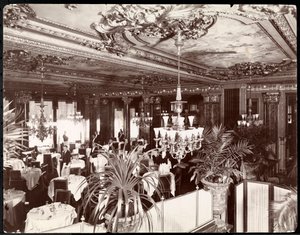 Een eetkamer in het Hotel Savoy, ca. 1895-96
