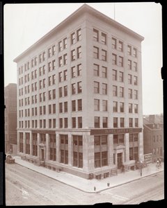 Buitenaanzicht van het Parke, Davis en Co. gebouw, Hudson en Vestry Streets, New York, 1910