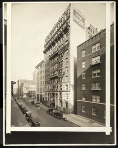 Hotel Harding op 55th Street en Broadway, New York, 1921