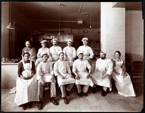 Keukenpersoneel in het Hotel Manhattan, 1902