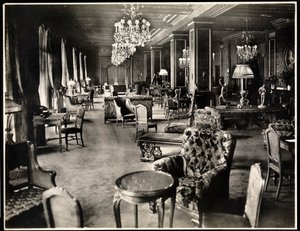 Lounge in het Hotel Knickerbocker, 1906