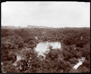Uitzicht op Central Park vanaf het Plaza Hotel, 5th Avenue en 59th Street, New York, 1907 door Byron Company