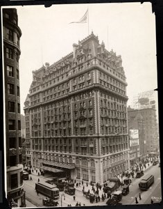 Uitzicht op het Hotel Knickerbocker, Broadway en 42nd Street, New York, 1912