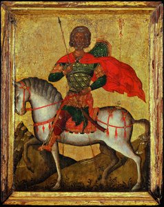 Sint Menas te paard