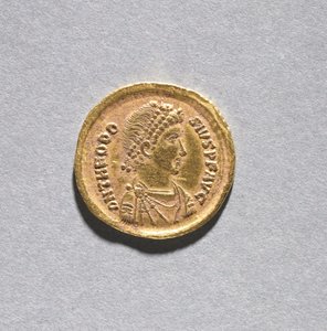 Solidus van Theodosius I de Grote door Byzantine