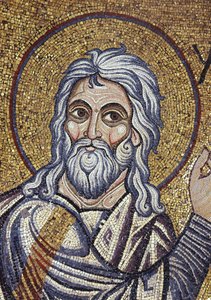 De Profeet Jesaja (detail) van interieurmozaïeken in de Basiliek van San Marco, 12e eeuw door Byzantine Byzantine