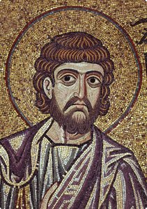 De profeet Zacharia (detail) van interieurmozaïeken in de Basiliek van San Marco, 12e eeuw door Byzantine Byzantine