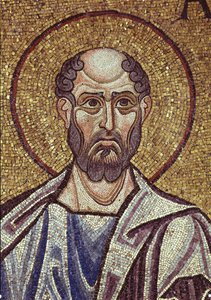De profeet Obadja (detail) van interieurmozaïeken in de Basiliek van San Marco, 12e eeuw door Byzantine Byzantine