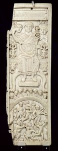 Paneel van het Diptiek van Consul Areobindus, Constantinopel, 506 AD door Byzantine School