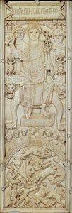 Paneel van het Diptiek van Consul Areobindus, Constantinopel, 506 AD door Byzantine School